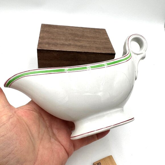 ANTIQUE GRINDLEY HOTEL WARE ENGLAND VITRIFIED IRON STONE GRAVEY BOAT - Picture 6 of 9